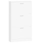 vidaXL Mueble zapatero madera contrachapada blanco 59x17x108 cm vidaXL Mueble zapatero madera contrachapada blanco 59x17x108 cm