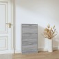vidaXL Mueble zapatero madera contrachapada gris Sonoma 59x17x108 cm
