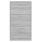 vidaXL Mueble zapatero madera contrachapada gris Sonoma 59x17x108 cm