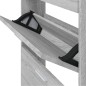 vidaXL Mueble zapatero madera contrachapada gris Sonoma 59x17x108 cm