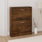 vidaXL Mueble zapatero madera contrachapada roble ahumado 59x17x81 cm vidaXL Mueble zapatero madera contrachapada roble ahumado 59x17x81 cm