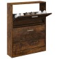 vidaXL Mueble zapatero madera contrachapada roble ahumado 59x17x81 cm vidaXL Mueble zapatero madera contrachapada roble ahumado 59x17x81 cm