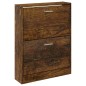 vidaXL Mueble zapatero madera contrachapada roble ahumado 59x17x81 cm vidaXL Mueble zapatero madera contrachapada roble ahumado 59x17x81 cm