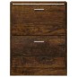 vidaXL Mueble zapatero madera contrachapada roble ahumado 59x17x81 cm vidaXL Mueble zapatero madera contrachapada roble ahumado 59x17x81 cm
