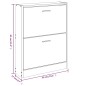 vidaXL Mueble zapatero madera contrachapada roble ahumado 59x17x81 cm vidaXL Mueble zapatero madera contrachapada roble ahumado 59x17x81 cm
