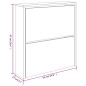 vidaXL Mueble zapatero con espejo 2 niveles negro 63x17x67 cm vidaXL Mueble zapatero con espejo 2 niveles negro 63x17x67 cm