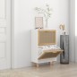 vidaXL Zapatero madera contrachapada blanco ratán natural 52x25x80 cm vidaXL Zapatero madera contrachapada blanco ratán natural 52x25x80 cm