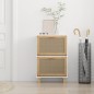 vidaXL Zapatero madera contrachapada blanco ratán natural 52x25x80 cm vidaXL Zapatero madera contrachapada blanco ratán natural 52x25x80 cm