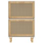 vidaXL Zapatero madera contrachapada blanco ratán natural 52x25x80 cm vidaXL Zapatero madera contrachapada blanco ratán natural 52x25x80 cm