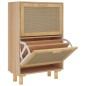 vidaXL Zapatero madera contrachapada marrón ratán natural 52x25x80 cm vidaXL Zapatero madera contrachapada marrón ratán natural 52x25x80 cm