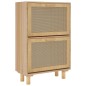 vidaXL Zapatero madera contrachapada marrón ratán natural 52x25x80 cm vidaXL Zapatero madera contrachapada marrón ratán natural 52x25x80 cm