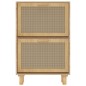 vidaXL Zapatero madera contrachapada marrón ratán natural 52x25x80 cm vidaXL Zapatero madera contrachapada marrón ratán natural 52x25x80 cm
