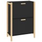 vidaXL Mueble zapatero madera contrachapada negro 57,5x33x80 cm vidaXL Mueble zapatero madera contrachapada negro 57,5x33x80 cm