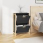 vidaXL Mueble zapatero madera contrachapada negro 57,5x33x80 cm vidaXL Mueble zapatero madera contrachapada negro 57,5x33x80 cm