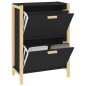 vidaXL Mueble zapatero madera contrachapada negro 57,5x33x80 cm vidaXL Mueble zapatero madera contrachapada negro 57,5x33x80 cm