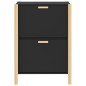 vidaXL Mueble zapatero madera contrachapada negro 57,5x33x80 cm vidaXL Mueble zapatero madera contrachapada negro 57,5x33x80 cm
