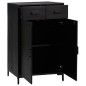 vidaXL Zapatero de madera maciza de pino negro 75x40x110 cm vidaXL Zapatero de madera maciza de pino negro 75x40x110 cm