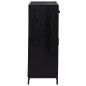 vidaXL Zapatero de madera maciza de pino negro 75x40x110 cm vidaXL Zapatero de madera maciza de pino negro 75x40x110 cm