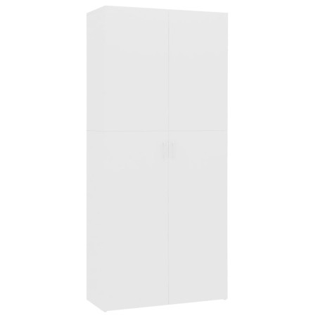 vidaXL Mueble zapatero de madera contrachapada blanco 80x35,5x180 cm