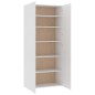 vidaXL Mueble zapatero de madera contrachapada blanco 80x35,5x180 cm vidaXL Mueble zapatero de madera contrachapada blanco 80x35,5x180 cm