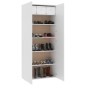 vidaXL Mueble zapatero de madera contrachapada blanco 80x35,5x180 cm vidaXL Mueble zapatero de madera contrachapada blanco 80x35,5x180 cm