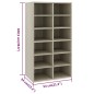 vidaXL Mueble zapatero de madera contrachapada Sonoma 54x34x100,5 cm vidaXL Mueble zapatero de madera contrachapada Sonoma 54x34x100,5 cm