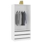 vidaXL Armario de madera contrachapada blanco 100x50x200 cm vidaXL Armario de madera contrachapada blanco 100x50x200 cm