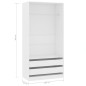 vidaXL Armario de madera contrachapada blanco 100x50x200 cm vidaXL Armario de madera contrachapada blanco 100x50x200 cm