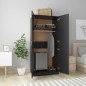 vidaXL Armario de madera contrachapada negro 80x52x180 cm vidaXL Armario de madera contrachapada negro 80x52x180 cm