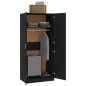 vidaXL Armario de madera contrachapada negro 80x52x180 cm vidaXL Armario de madera contrachapada negro 80x52x180 cm