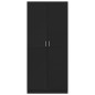 vidaXL Armario de madera contrachapada negro 80x52x180 cm vidaXL Armario de madera contrachapada negro 80x52x180 cm