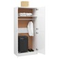 vidaXL Armario de madera contrachapada blanco brillo 90x52x200 cm vidaXL Armario de madera contrachapada blanco brillo 90x52x200 cm