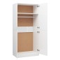 vidaXL Armario de madera contrachapada blanco brillo 90x52x200 cm vidaXL Armario de madera contrachapada blanco brillo 90x52x200 cm