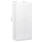 vidaXL Armario de madera contrachapada blanco brillo 90x52x200 cm vidaXL Armario de madera contrachapada blanco brillo 90x52x200 cm