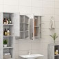 vidaXL Armario de espejo de baño contrachapada gris 80x20,5x64 cm vidaXL Armario de espejo de baño contrachapada gris 80x20,5x64 cm