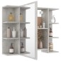vidaXL Armario de espejo de baño contrachapada gris 80x20,5x64 cm vidaXL Armario de espejo de baño contrachapada gris 80x20,5x64 cm