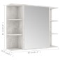 vidaXL Armario de espejo de baño contrachapada gris 80x20,5x64 cm vidaXL Armario de espejo de baño contrachapada gris 80x20,5x64 cm