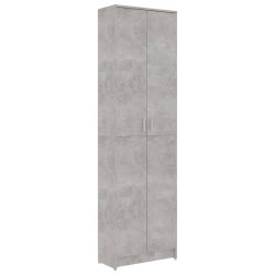 vidaXL Armario de pasillo de aglomerado gris hormigón 55x25x189 cm