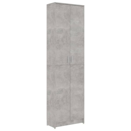 vidaXL Armario de pasillo de aglomerado gris hormigón 55x25x189 cm