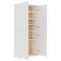 vidaXL Mueble zapatero de madera contrachapada blanco 80x39x178 cm vidaXL Mueble zapatero de madera contrachapada blanco 80x39x178 cm