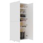 vidaXL Mueble zapatero de madera contrachapada blanco 80x39x178 cm vidaXL Mueble zapatero de madera contrachapada blanco 80x39x178 cm