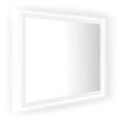 vidaXL Espejo de baño LED acrílico blanco 60x8,5x37 cm