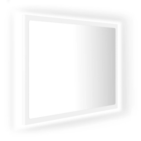 vidaXL Espejo de baño LED acrílico blanco 60x8,5x37 cm