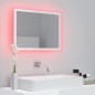 vidaXL Espejo de baño acrílico blanco brillo 60x8,5x37 cm vidaXL Espejo de baño acrílico blanco brillo 60x8,5x37 cm
