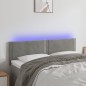 vidaXL Cabecero con LED de terciopelo gris claro 144x5x78/88 cm vidaXL Cabecero con LED de terciopelo gris claro 144x5x78/88 cm