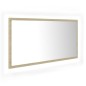 vidaXL Espejo de baño LED acrílico color roble Sonoma 90x8,5x37 cm vidaXL Espejo de baño LED acrílico color roble Sonoma 90x8,5x37 cm