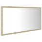 vidaXL Espejo de baño LED acrílico color roble Sonoma 90x8,5x37 cm vidaXL Espejo de baño LED acrílico color roble Sonoma 90x8,5x37 cm
