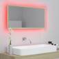 vidaXL Espejo de baño LED acrílico color roble Sonoma 90x8,5x37 cm vidaXL Espejo de baño LED acrílico color roble Sonoma 90x8,5x37 cm