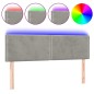 vidaXL Cabecero con LED de terciopelo gris claro 144x5x78/88 cm vidaXL Cabecero con LED de terciopelo gris claro 144x5x78/88 cm