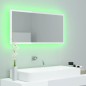 vidaXL Espejo de baño LED crílico blanco brillo 90x8,5x37 cm vidaXL Espejo de baño LED crílico blanco brillo 90x8,5x37 cm